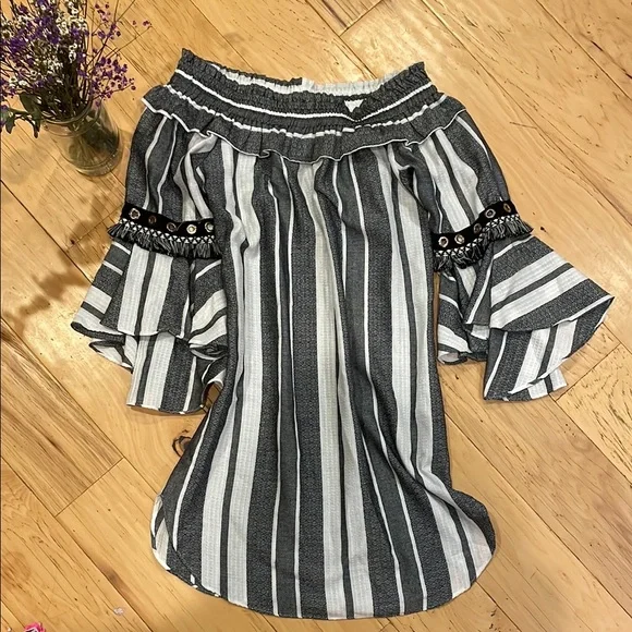 Misa Los Angeles Mini Off the Shoulder Dress - Picture 2 of 6